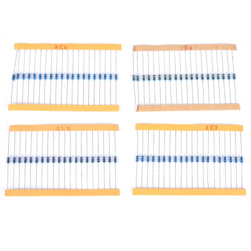 2600Pcs Metal Film Resistors Assortment Kits Set Durable Electronic Components