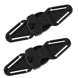 Thyonta 2 Pcs Car Seat Belt Clip Safety Lock Prevent Children Taking Their Arms Out of The Straps Easy to Install Safety Belt Lock for Baby Seats Travel (Black)