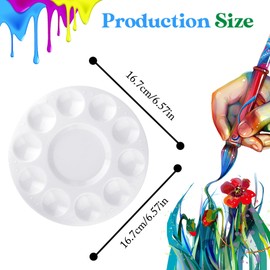 Paint Palette 6pcs Watercolor Palette Paint Tray Paint Palette Tray Watercolour Palette Acrylic Paint Palette Plastic Pallets Paint Tray Supplies Painting Supplies Watercolor Oil Paint Painting Tray
