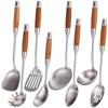 Standcn 304 Stainless Steel Kitchen Utensils Set with Wood Handle,