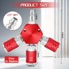 FANOVO 3 Way Air Hose Splitter,Red Air Manifold,Air Compressor Splitter