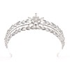 JWICOS Flower Leaf Princess Rhinestone Crystal Pearl Wedding Tiara Crown