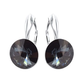 Rivoli 925 Silver Earrings Austrian Zirconia - Jewellery for Women and Girls - Drop Earrings Ideal for Gifts for Women Gift for Mother Wife Daughter, Sterling Silver, Crystal