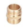 2Pairs 3/4in Brass Hose Adapter 2 Way Hose Adapter Durable