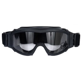 Lancer Tactical CA-201B Clear Lens Safety Airsoft Goggles (Black), Maxiumum Protection
