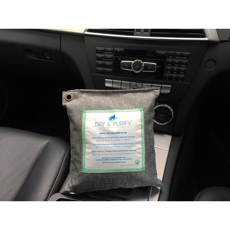 Dry & Purify – Car Dehumidifier Deodorizer. Bamboo Reusable Air