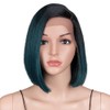 DÉBUT C Part Short Bob Lace Front Wigs Ombre Dark