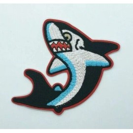 unbranded Shark Iron On Patch Sew On Embroidered Patch T shirt Jacket Patch "1821