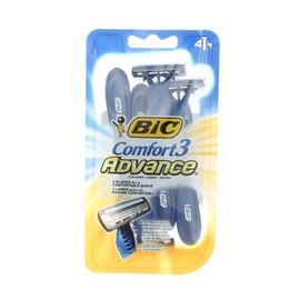 Bic Comfort 3 Advance Shaver, Disposable 4 ea (Pack of 10)