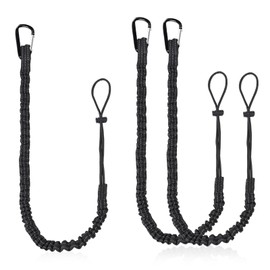 DBREAKS Pack of 3 Tool Fall Protection, Safety Lanyard with Carabiner, Tool Lanyard, Shock Absorbing Tool Safety Lanyard, Tool Lead Fall Protection for Work Equipment (Black)