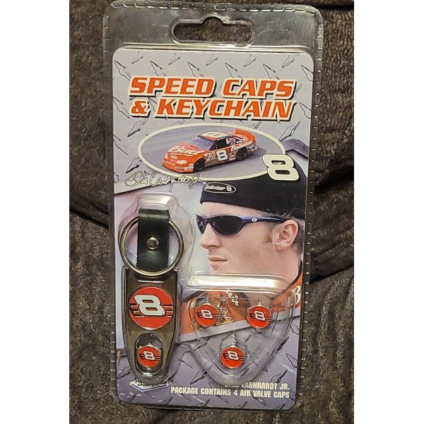 Dale Earnhardt Jr. Speed Air valve caps and Keychain #8