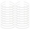 20 x 5mm Thin White Hard Plastic Headbands