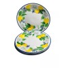 Royal Norfolk Lemon Floral Dinner Plate W/ Blue Rims, 10.5-(4)