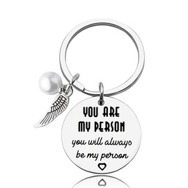 Guqqeuc Husband Wife Valentines Gifts for Her Him You Are My Person Keyring Gifts for Boyfriend Girlfriend Anniversary Birthday Gifts for Couples Romantic Gifts for Women Men Valentines Keyring