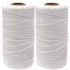 656Feet Cotton Twine String for Cooking/Butchers/Craft/Baker 2MM 8Ply (White)
