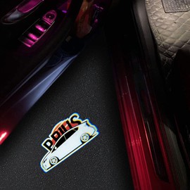 Prius Prius 30 Series Car Courtesy Lamp, Courtesy Light, Toyota 50 Series Prius α, Door Welcome Light, LED Logo Projection HD 2 Piece Set, Compatible with Prius (Prius01)