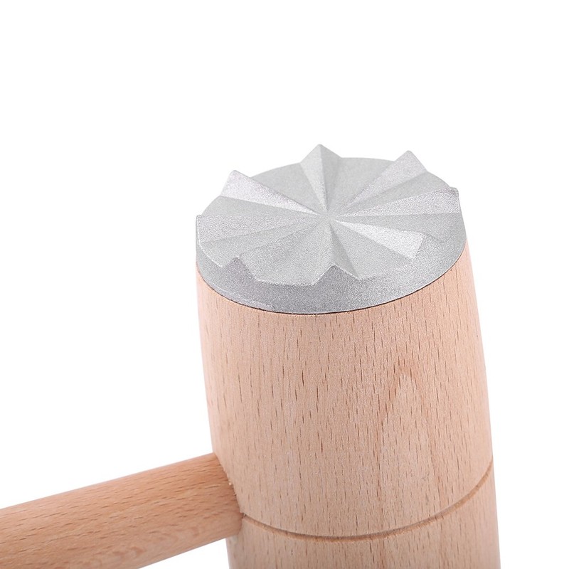 Meat Tenderizer Two Sides Meat Mallet with Wood Handle Heavy