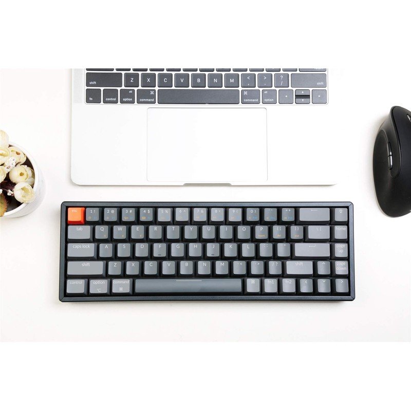 Keychron K6 68-Key Wireless Bluetooth/USB Wired Gaming Mechanical Keyboard, Compact