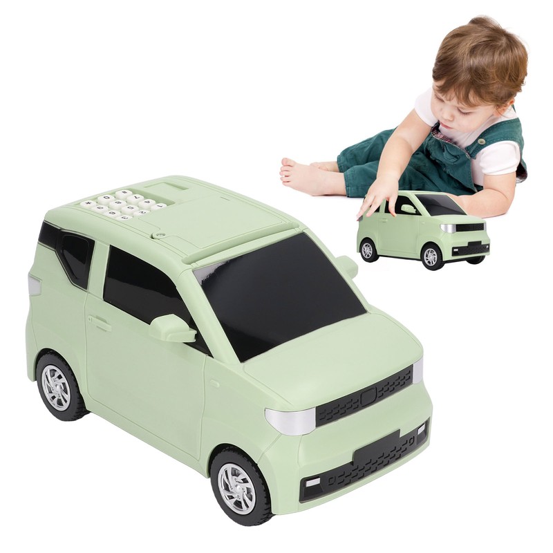 Electronic Car Money Bank Simulation Model Car Automatic Rolling Fingerprint