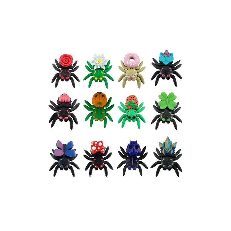 3D Printed Spider Mystery Pack - Collectible Fidget Toys (10