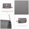 Miss Lulu Women's Clutch Elegant Envelope Evening Bag with Chain
