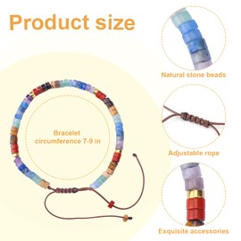 Inspirational Bracelet for Women, Life is Tough But So are You Encouragement Natural Stone Bracelet Get Well Present Bracelets for Women Sister Friends Spiritual Gift