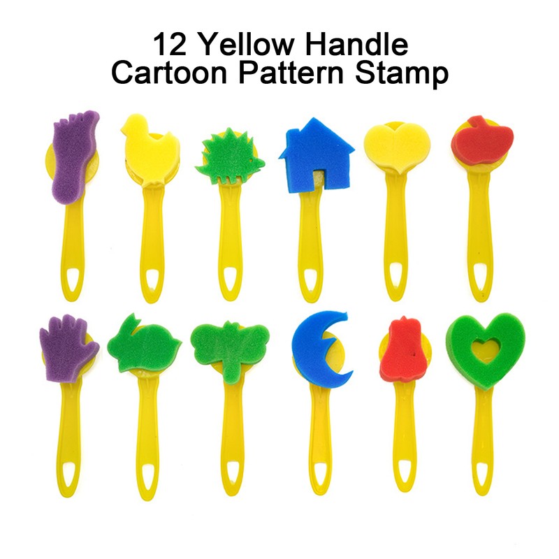 36Pcs Graffiti Tool Roller Sponge Brush Kit Stamps Antifouling Clothes