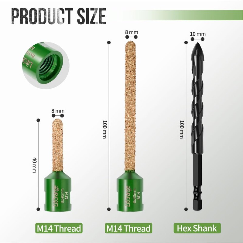 Litorange Mortar Rake 2 pcs Ø 8mm x 40mm with