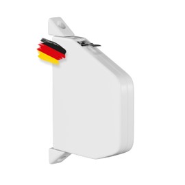 BAUHELD® Cord Winder without Cord [Made in Germany] - Mini Roller Shutter Winder with Automatic Thread - Surface-Mounted Reel for 5 m Roller Shutter Cord - 180 Degree Swivelling - Hole Spacing 153 mm