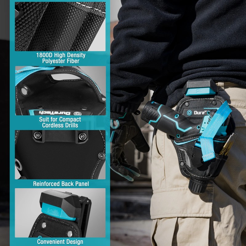 ‎DURATECH DuraTech Drill Holster Quick Release Buckle Side Bit Pocket