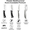 Pelador de verduras multifuncional con abrebotellas – 2 pcs, acero