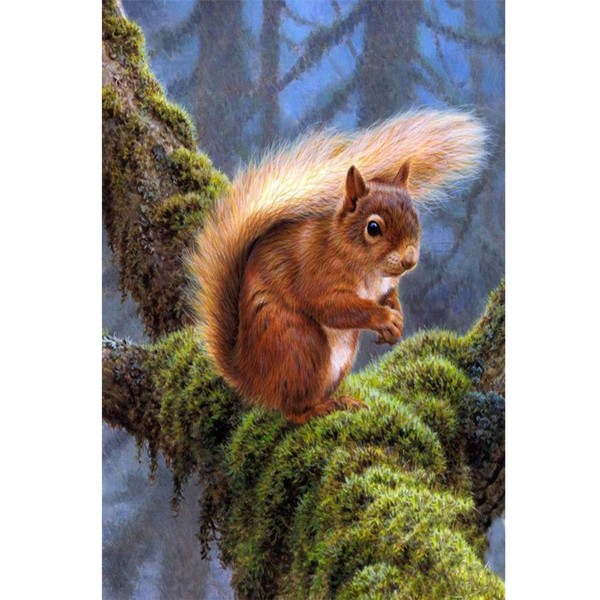5D Diamond Painting Kits, Lovely Small Squirrel Tree Animals WOWDECOR