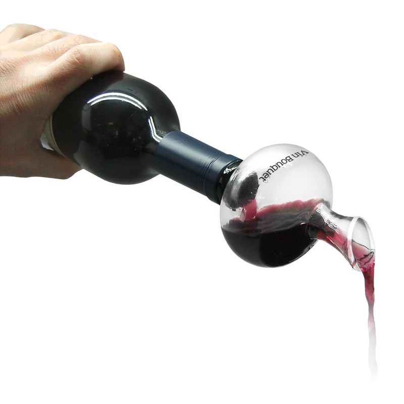 VB VIN BOUQUET Decanter and Vacuum Stopper Wine Set, Crystal,