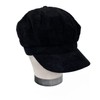 CRAGGI Baker Boy Hat Newsboy Cap Cord Black Ladies Hat
