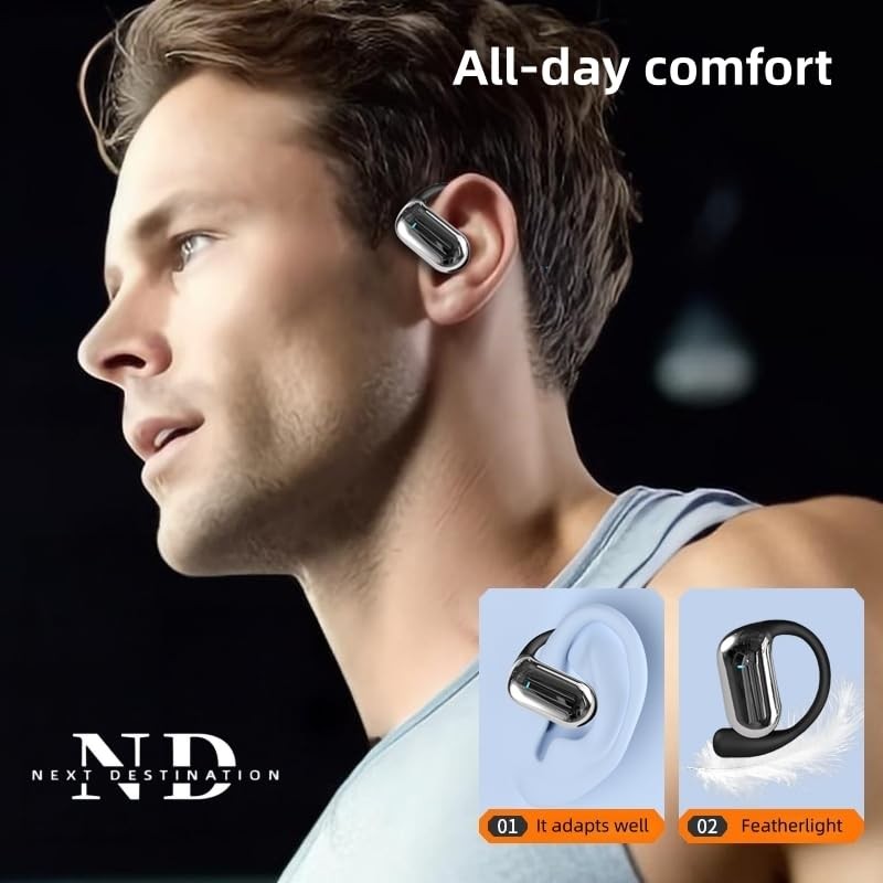 Next Destination Wireless Bluetooth 5.4 Sports Headphones with Hook Q16S