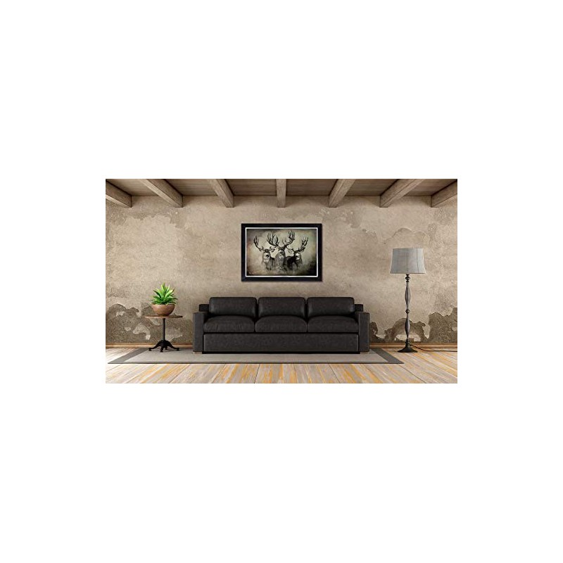 The Wild Bunch Mule Deer Print (36x24 Dark Version)