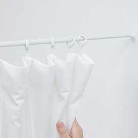 HEIAN SHINDO CRW-33 Curtain Ring for Tension Rod, Inner Diameter 1.3 inches (3.3 cm), Matte White