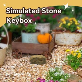 Hide a Key Outside, Keys Hiders Outside Rock Keys Hider Outdoor Fake Rock Key Hider Key Hiding Devices Holds Standard Sized Spare Keys for Garden Yard (03)