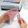 Pink Sticky Note Holder Metal Mesh Memo Cube Post Note