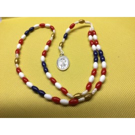 Divine Mercy Chaplet (red, white, blue, & gold)