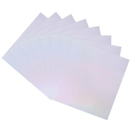 MECCANIXITY 50 Pack Toner Reactive Foil,Deco Foil Transfer Sheets 8.5"x11" A4 Hot Foil Paper for Laser Printer Scrapbooking Heat Transfer DIY Craft,Laser Silver