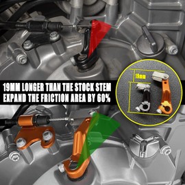 Lorababer Motorcycle Aluminum One Finger Clutch Lever Clutch Arm Bracket Compatible with K.T.M 790 Duke ADV Adventure S/R 2018-2021 CF-Moto 800MT 2021-2022 (Black)