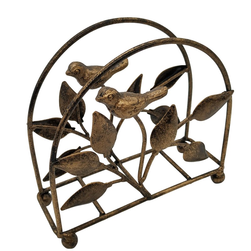 Set of 2 Cast Iron Bird & Tree Classic Napkin