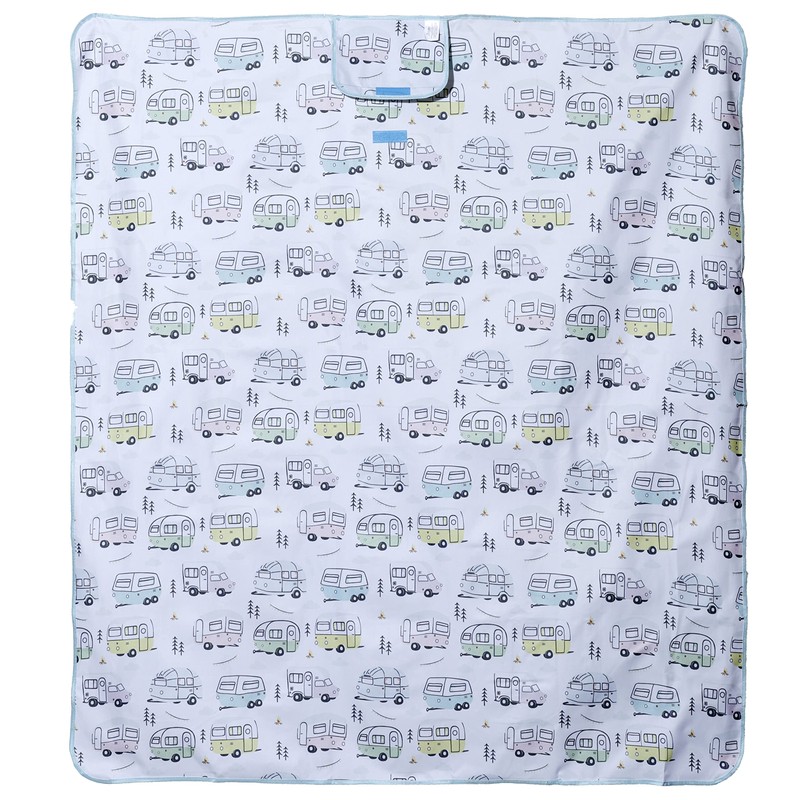 Puckator PICB03 Wildwood Caravan Picnic Blanket, Foldup, Camping Picnics Outdoors