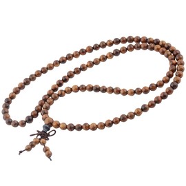 Mookaitedecor elastic wood bracelet with 108 beads, Buddhist, Tibetan prayer beads, Buddha Mala, necklace for Yoga and meditation, NA