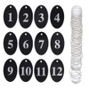 StayMax Aluminum Alloy Oval Number Tag Key Tag with Key