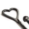 Hammer and Tongs 10x Black 40mm x 100mm Single Heart