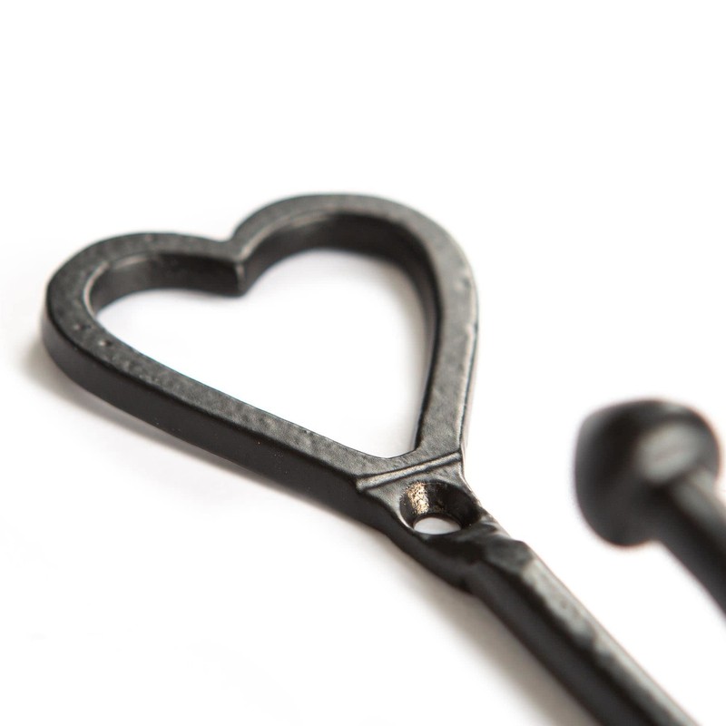 Hammer and Tongs 10x Black 40mm x 100mm Single Heart