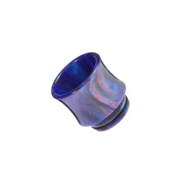 Armerah Marbled Curve 810 Drip Tip eCig Mouthpiece Short/Extra-Wide Epoxy Resin Single Purple