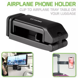 Cellet Airplane Essential Tray Table & Luggage Phone Holder Combo for Travel